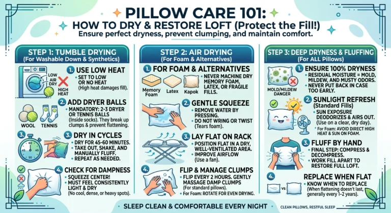 How to Dry Pillows Without Ruining the Fill