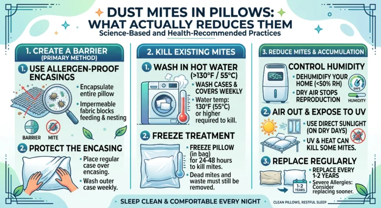 Dust Mites in Pillows What Actually Reduces Them