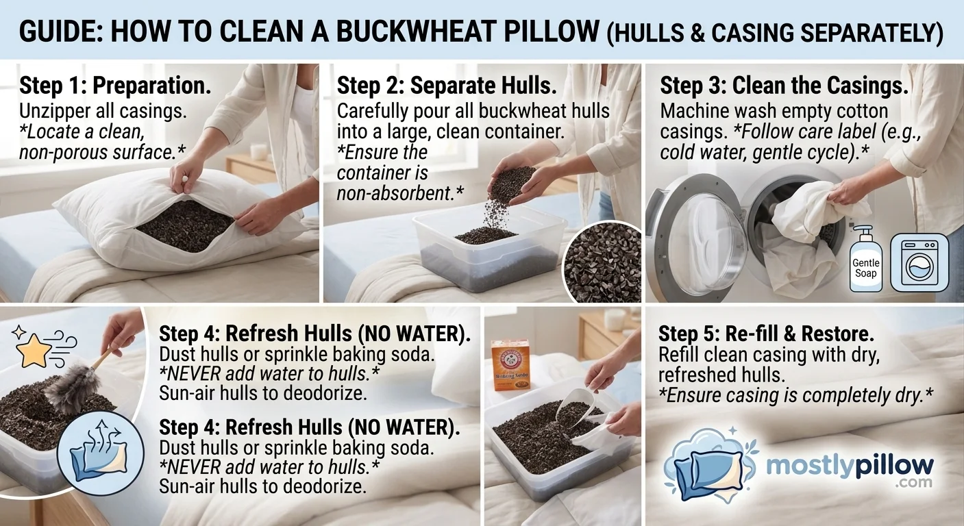 How to Clean a Buckwheat Pillow