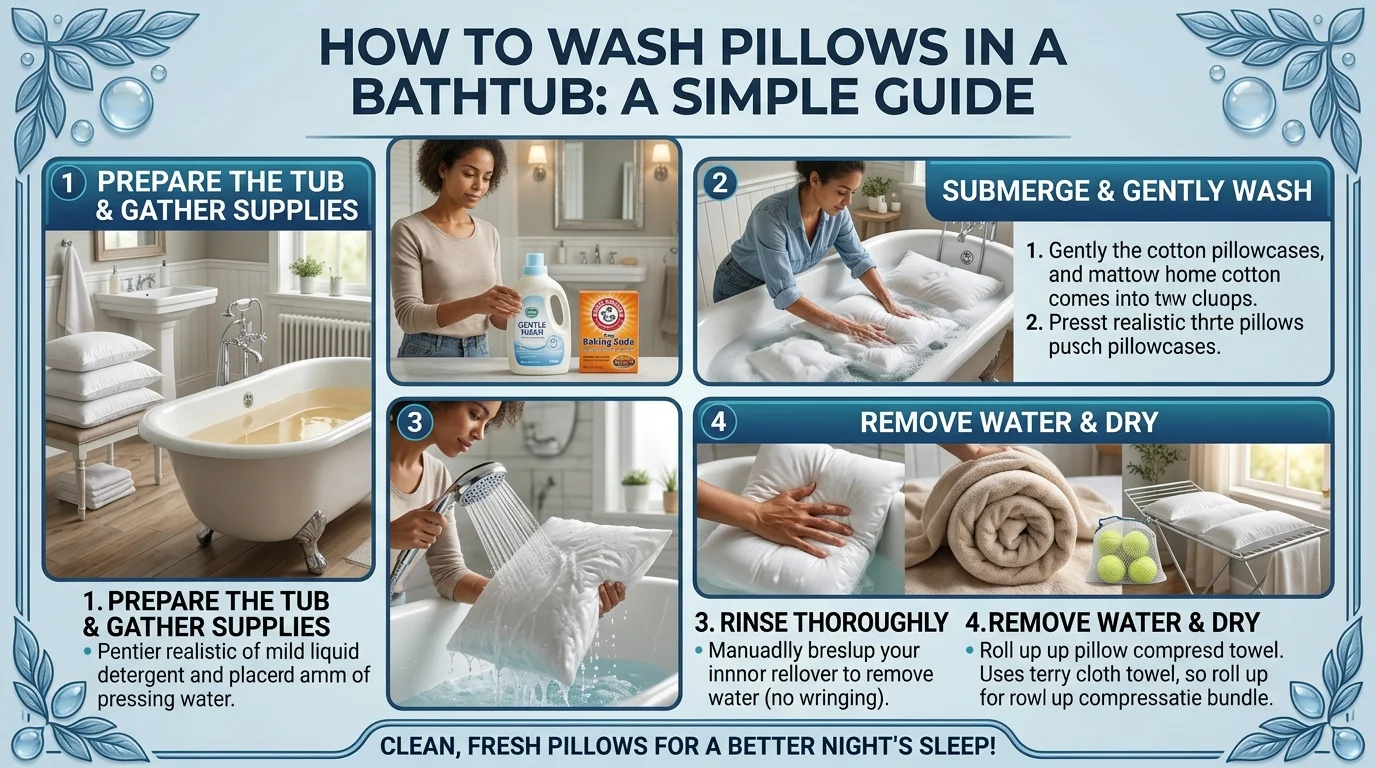 How to Wash Pillows in a Bathtub