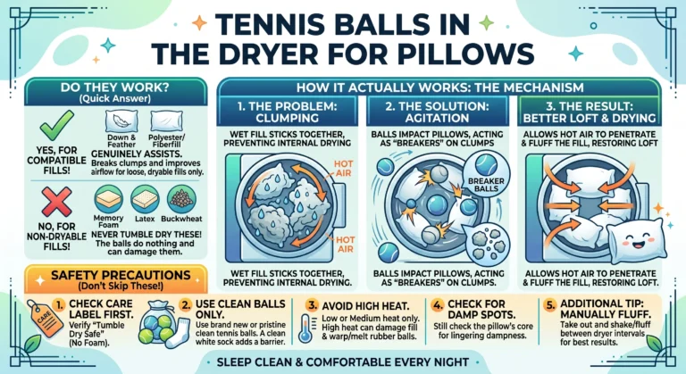 Tennis Balls in the Dryer for Pillows